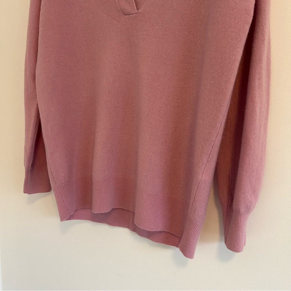 (SOLD) BABATON Merino Wool Blend Polo Sweater Pink Size XS - Picture 5 of 15